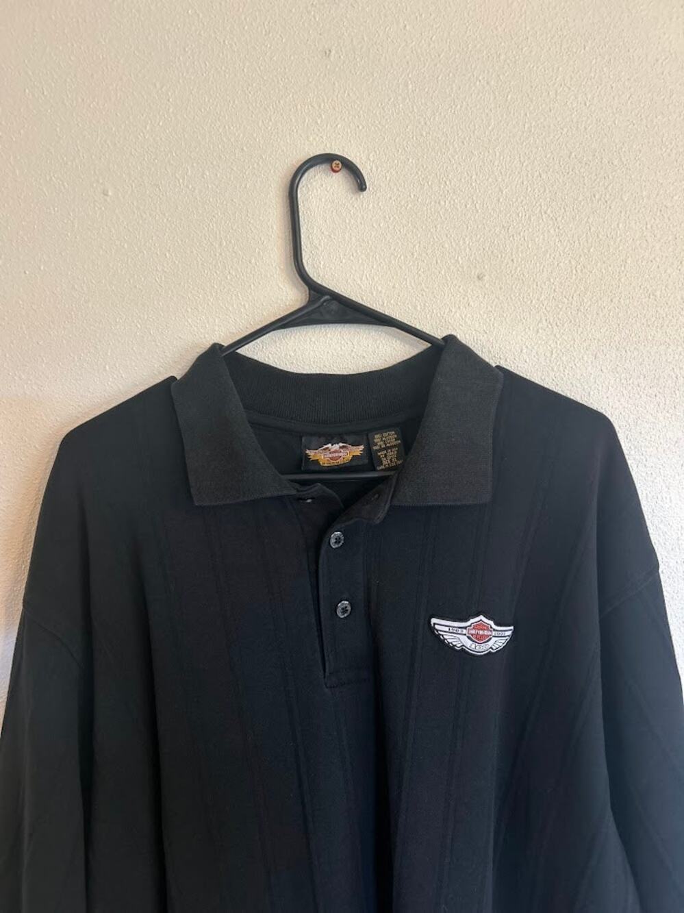 Harley-Davidson Men's XL Black Short Sleeve Polo Shirt Embroidered Logo